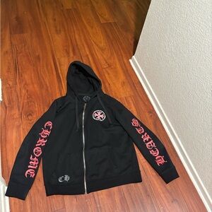 Chrome Hearts Made In Hollywood Plus Cross Zip Up Hoodie